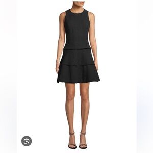 Likely NWT Black Tweed LBD Little Black Dress Mini Size 4 Preppy Academia